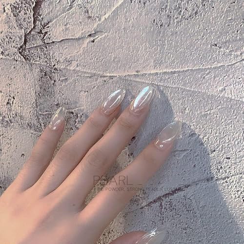 Pretty Diva White Pearl Chrome Nail Powder - 1g Glossy Finish