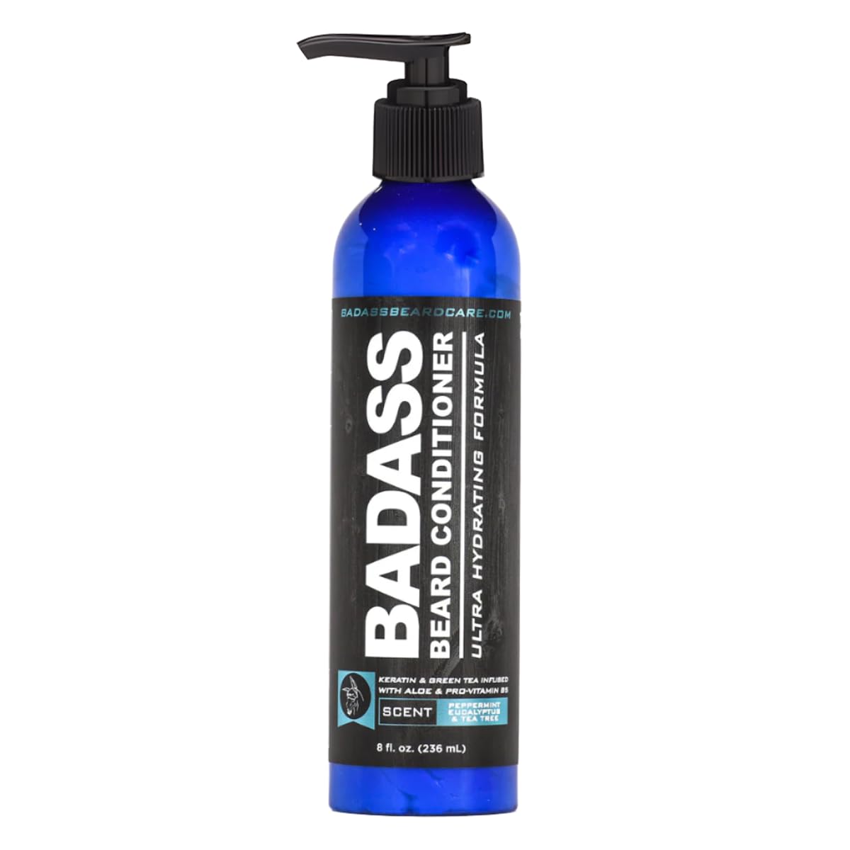 Badass Beard Care Beard Conditioner For Men - MINT, EUCALYPTUS & TEA TREE, 8oz - Made of Natural Ingredients for A Healthy, Soft, & Itch Free Beard and Mustache