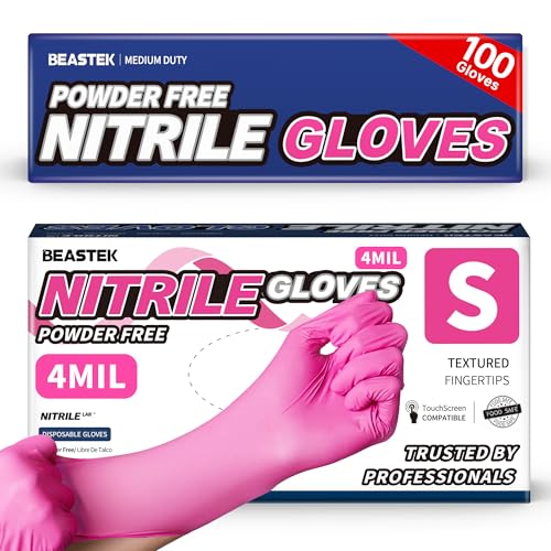Medical Nitrile Exam Gloves - Disposable Powder-Free 100 Count