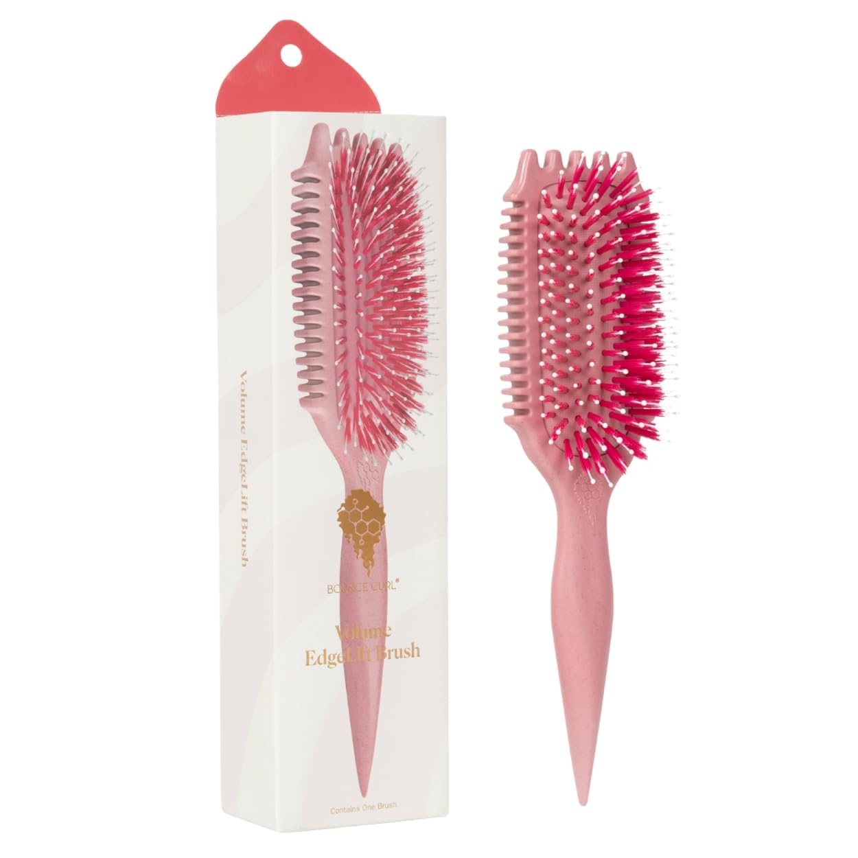 Curly Hair Volume Brush - Bounce Curl EdgeLift for Root Lift & Definition | Purple