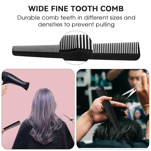 Carbon Fiber Barber Combs - 6 Pack Professional Styling Tools