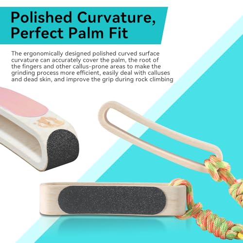 Double-Sided Hand and Finger File for Rock Climbers - Smooths Rips & Cracks