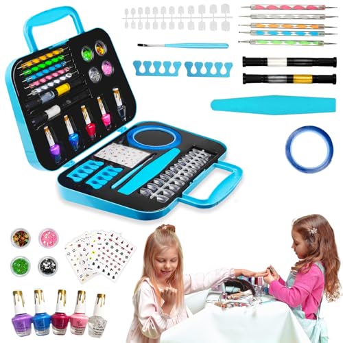 Toysical Kids Nail Art Kit for Girls - Non-Toxic Manicure Set for Ages 6-12