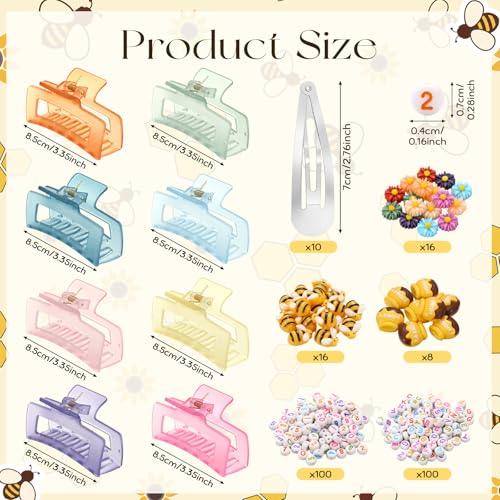 DIY Hair Claw Clip Making Kit - Flower & Cute Aesthetic Craft Set