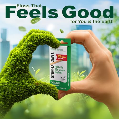 The Natural Dentist Stim-U-Dent Mint Dental Picks 1 Pack of 600 Wooden Toothpicks for Plaque Removal