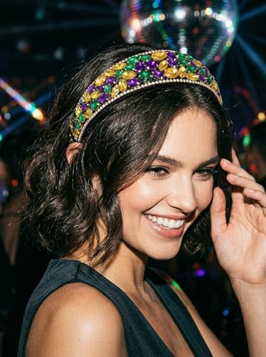 Colorful Rhinestone Padded Headband - Sparkly Crystal Hair Accessory