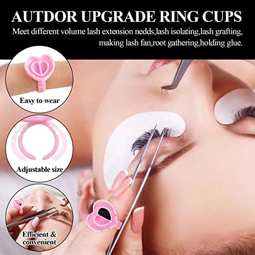 Disposable Eyelash Extension Glue Rings 200PCS Lash Adhesive Holders for Lash Artists