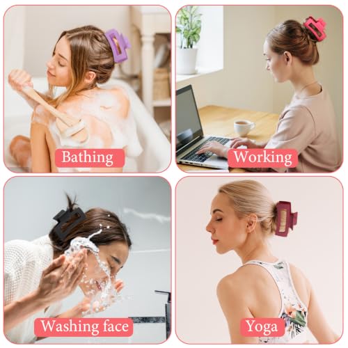 36 Pcs Rectangle Hair Claw Clips, 3.35 Inch Non-Slip for Thick & Thin Hair