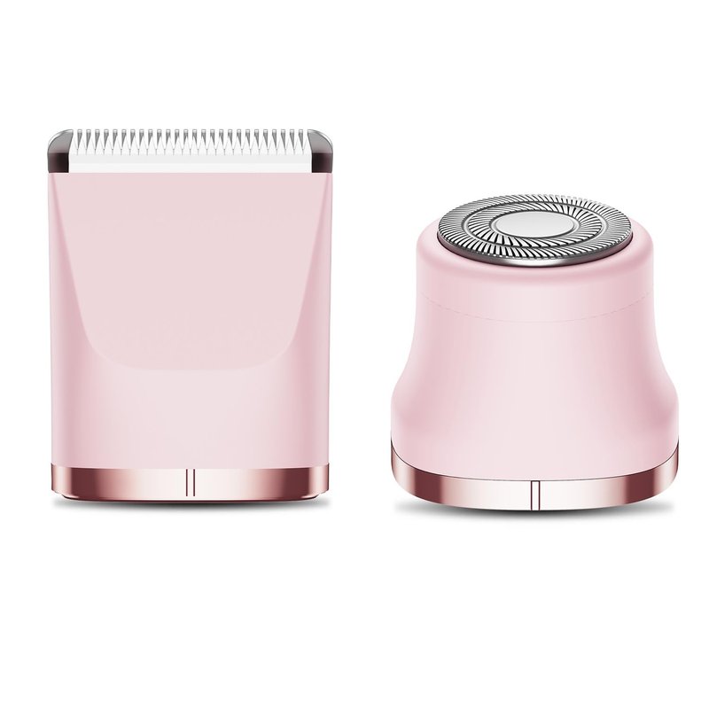 VG VOGCREST Bikini Trimmer Replacement Head: Compact Portable Painless Hair Removal & Precision Shaving Set for Women - Home Travel Bikini Area Use with Rotary Shaver Head(Pink)