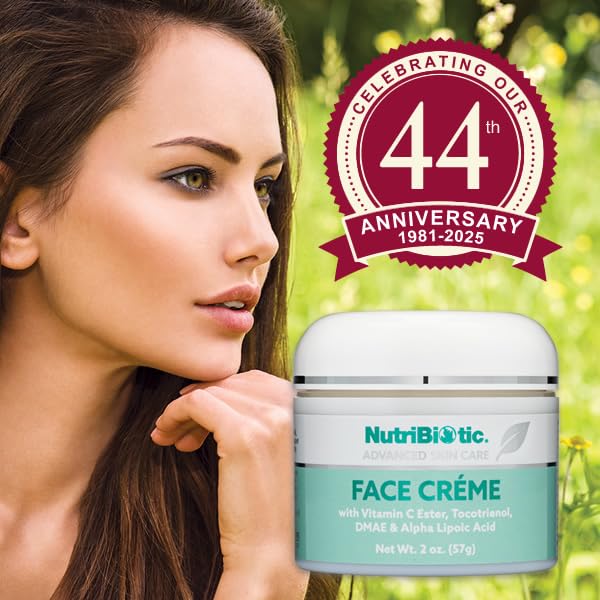 NutriBiotic Antioxidant Face Cream with Vitamin C & GSE, 2 Oz