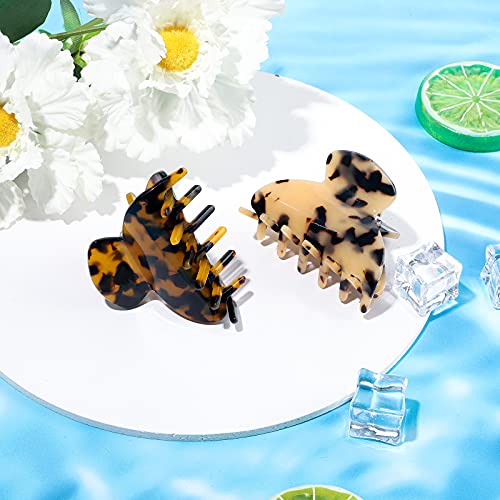 WILLBOND Vivid Medium Hair Claw Clips - 6 Pcs for Thin Hair