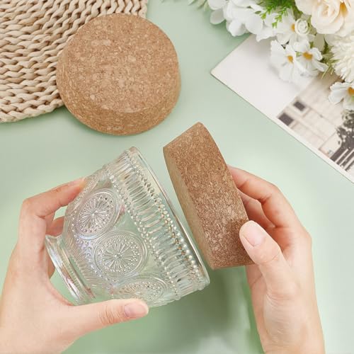 Cork Bottle Stoppers - 2 Large Tapered Cork Lids (3.7-4.3 Inch)