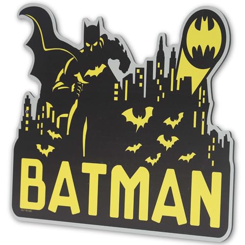 Batman Silhouette Wall Art | Vintage Bat Signal Metal Sign
