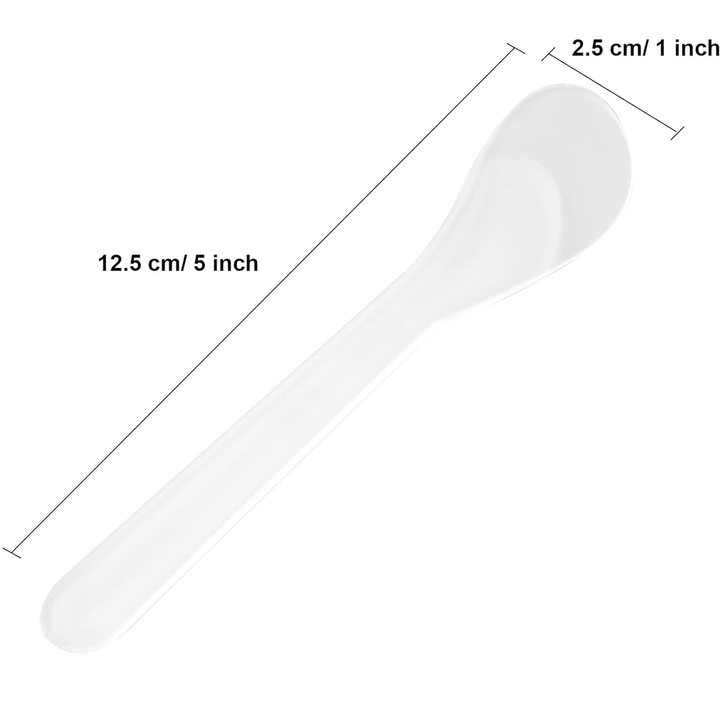 Large Cosmetic Spatulas - 5 Inch Disposable Makeup Applicators | 200 Pack Translucent Skincare Tools