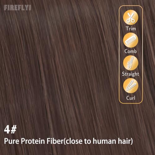 FIREFLYI 18-Inch Short Clip-In Hair Extensions, 5-Piece Volumizing Set