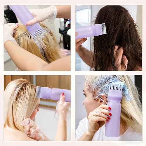 Ella & Sara 3-Pack Hair Oil Applicator Bottles for Dye & Treatments