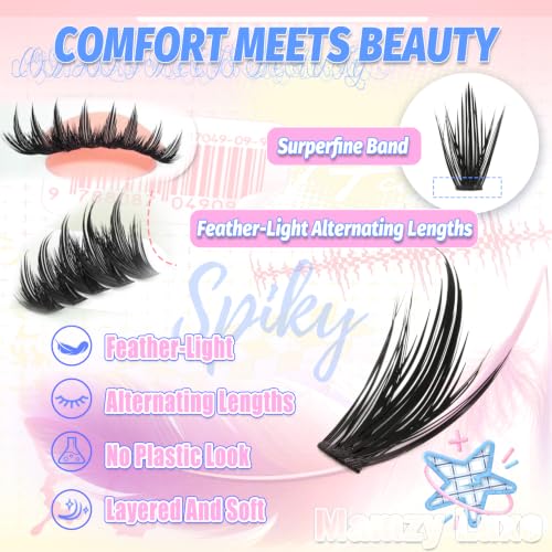 300 PCS Manga Natural Lash Clusters Kit - Wispy D-Curl Eyelashes