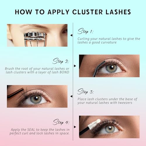 VLVLOCK 80D Thick Lash Clusters Kit - 10-18mm 3D Volume Extensions