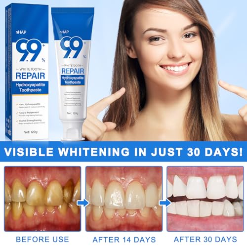 Hydroxyapatite Toothpaste 2 Pack - 4.23 Fl Oz for Enamel Protection