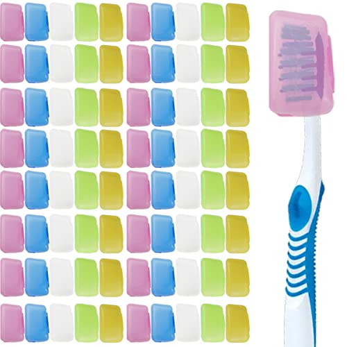 ROYHOO 100PCS Portable Toothbrush Travel Cases - Eco-Friendly Covers