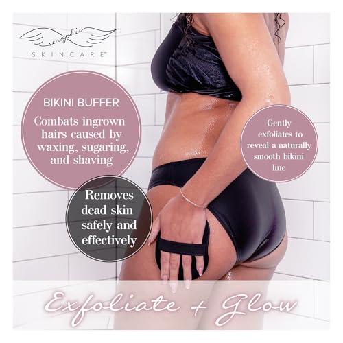 Bikini Buffer Scrub Mitt for Women - Exfoliates Ingrown Hairs & Razor Bumps