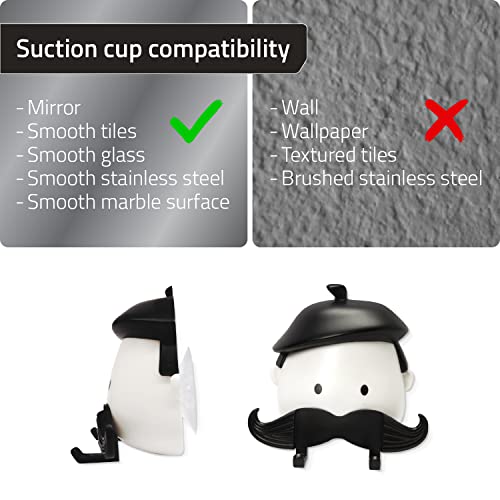 PELEG Design Mr. Razor Suction Cup Razor Holder for Shower and Bathroom
