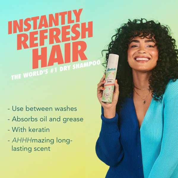Batiste Dry Shampoo, Bare Fragrance - Oil Absorbing Spray (2 Pack)