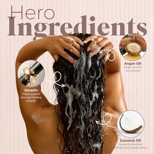 White Rain+ Argan Anti-Frizz Shampoo for Women & Men 15 Fl Oz