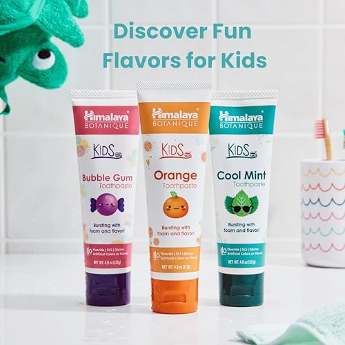 Himalaya Kids Toothpaste with Xylitol, Cool Mint - 2 Pack, Fluoride Free