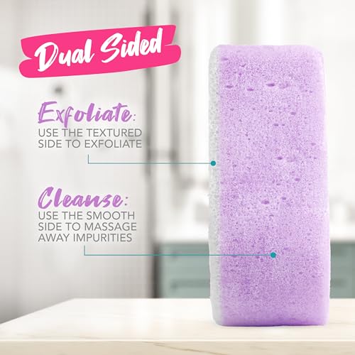 Lavender Spongeables Anti-Cellulite Body Wash Sponge - Pack of 1, 20+ Uses