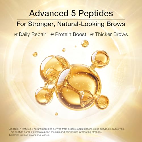 Eyebrow Growth Serum with 5 Peptides & Resurrection Plant, Roll-On, 8ml for Fuller Brows