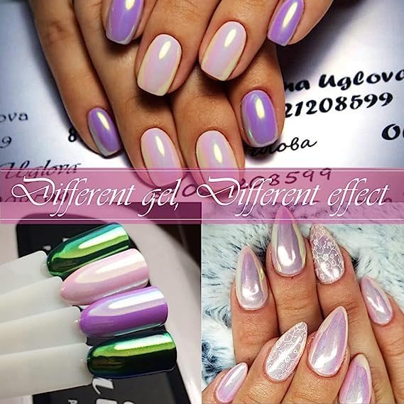Pretty Diva Aurora 0.3g Mermaid Iridescent Chrome Nail Powder for Nails