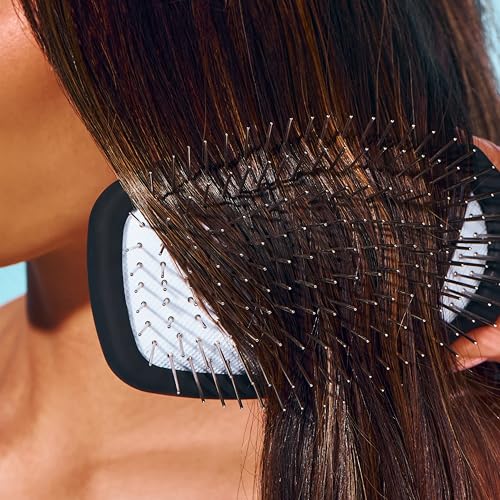 Gimme Beauty Metal Bristle Brush – Stainless Steel Hair Brush for Detangling & Scalp Stimulation