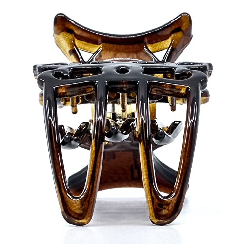 Camila Paris 3" French Flat Claw Clips - Tortoise Shell & Black 2-Pack