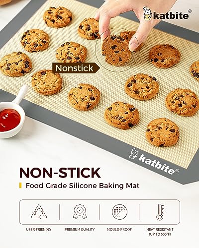 Katbite Silicone Baking Mats Set - 3 Nonstick Baking Sheets