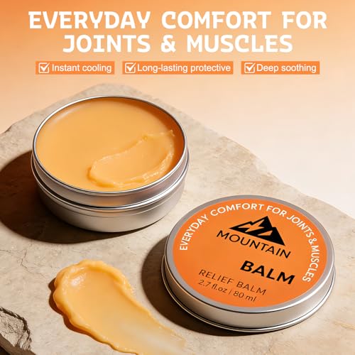 Mountain 3x Natural Joint Relief Balm - Soothing Massage Cream, 2 Pack