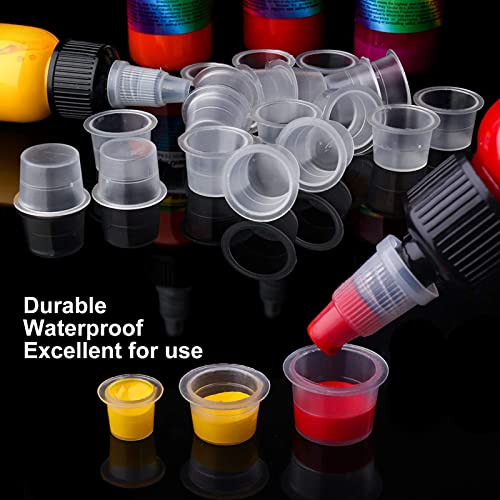 Yuelong 1000pcs Small 9mm Tattoo Ink Caps - Pigment Cups for Tattoo Supplies