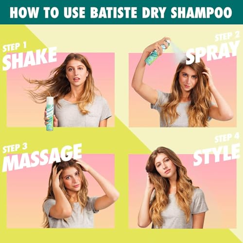 Batiste Tropical Dry Shampoo - 2 Pack, 3.81 OZ Each, Waterless Formula for Clean Hair & Volume