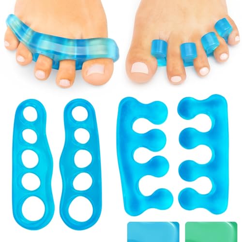 VIVEsole Toe Separators for Pain Relief - Silicone Gel Spacers (2 Pairs)