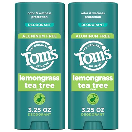 Tom's of Maine Natural Deodorant, Lemongrass Tea Tree, 3.25 oz (2 Pack)