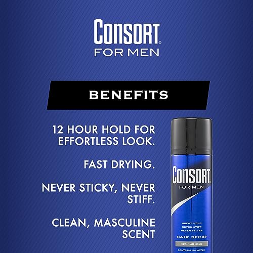 Consort Hair Spray - Regular Hold, 8.3 Oz for All-Day Style