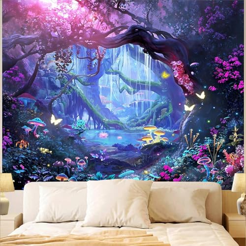 Magical Enchanted Forest Tapestry Wall Hanging - 51"x60"