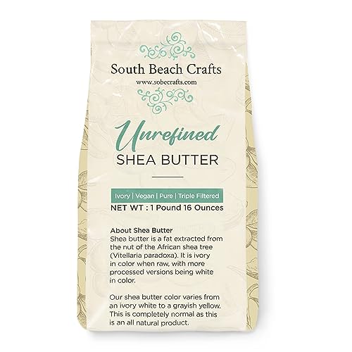 Grade A Raw African Shea Butter - 1 Pound for Skin & Hair Care