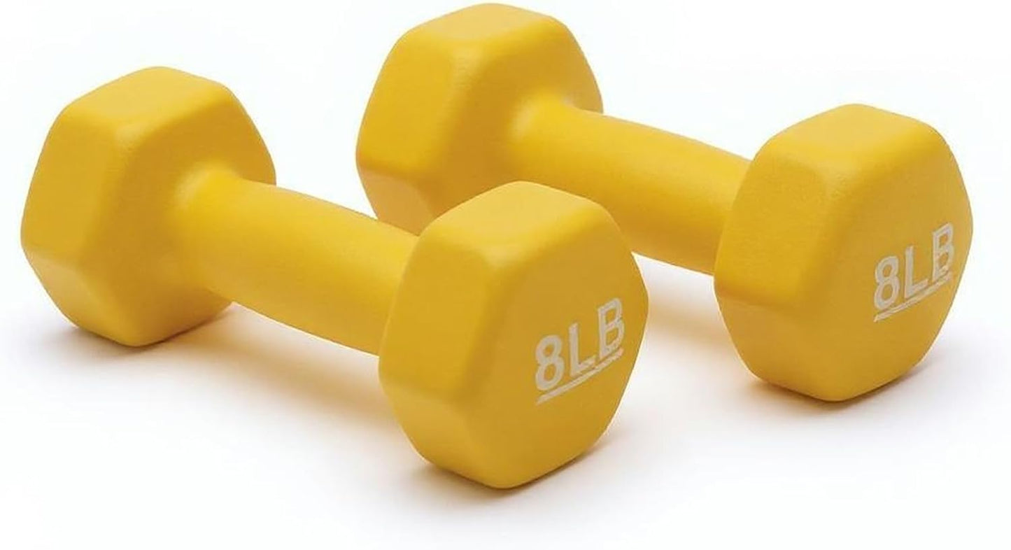 Neoprene Dumbbell Hand Weights for Exercise & Muscle Toning - Adjustable Sizes Available