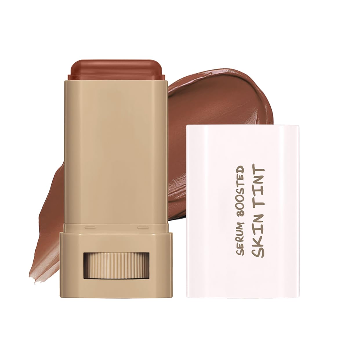 Foundation Stick - Tinted Beauty Balm Serum for Even Skin Tone | Long-Lasting Coverage, Portable Moisturizing Essence (0.64 Oz, #02)