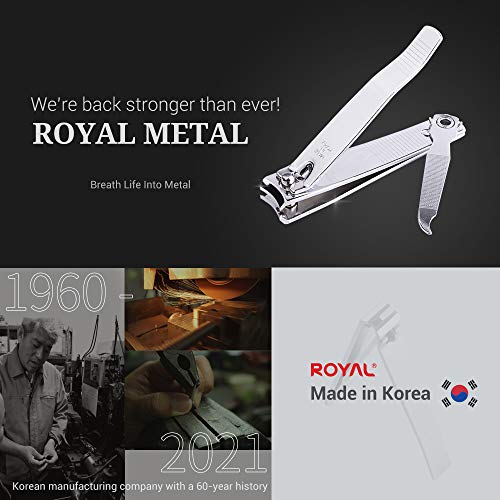 ROYAL Silver Large Nail Clippers with Curved Blades - 12PCS