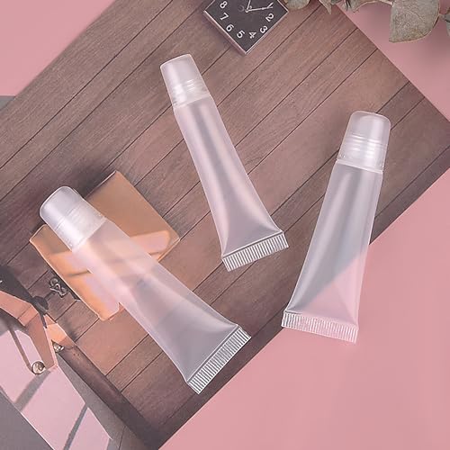 40 Pcs Clear Lip Gloss Tubes 15ML Refillable Cosmetic Containers for DIY Lip Balm & Travel