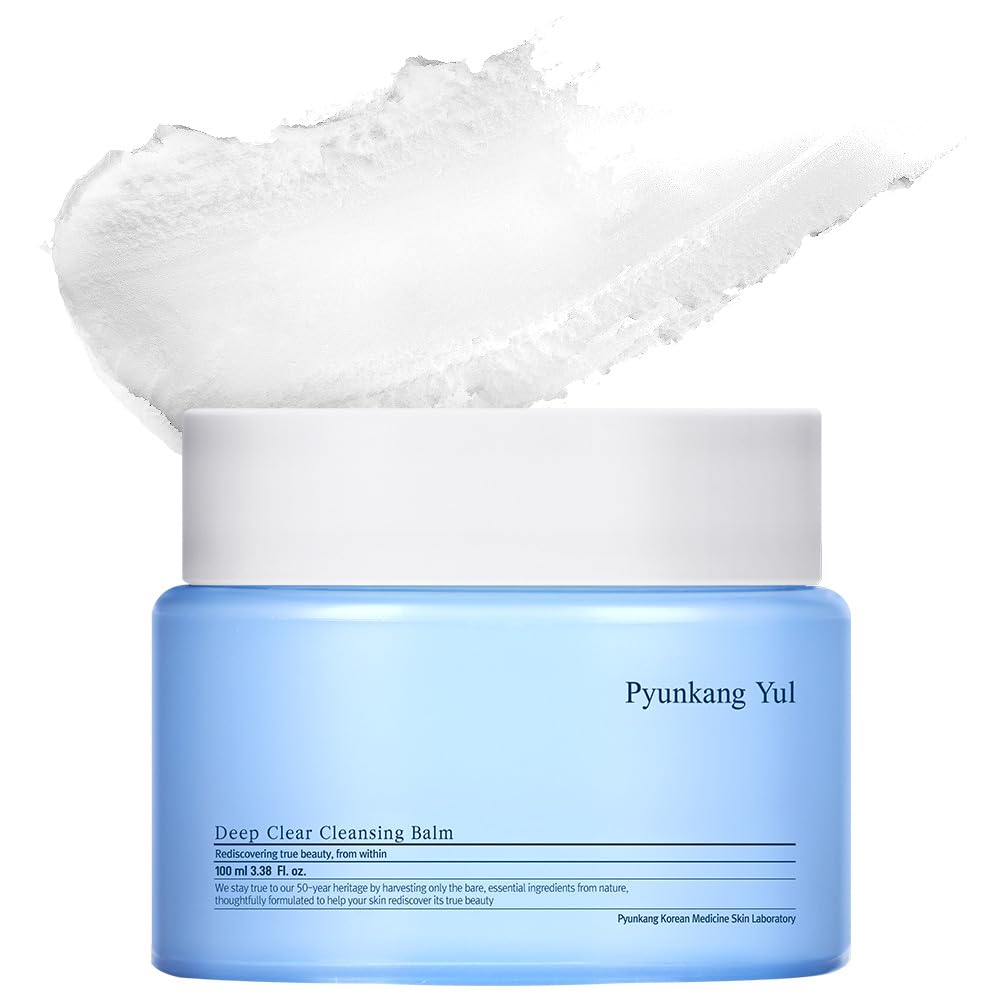 Pyunkang Yul Deep Clear Cleansing Balm - All-in-One Facial Cleanser for Heavy Makeup Removal | Moisturizing Plant-Based Oil, 3.38 Fl. Oz (100ml)
