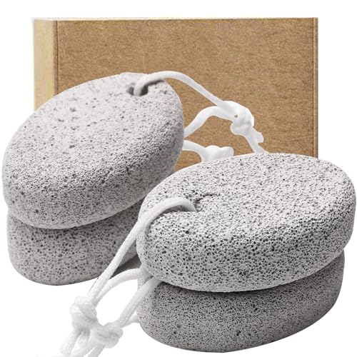 4-Pack Natural Pumice Stone Set for Feet & Hands - Callus Remover