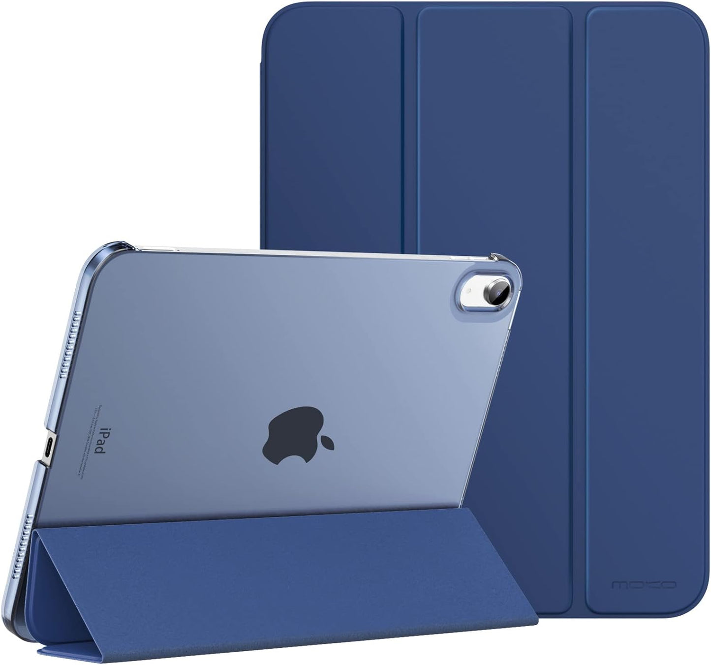 iPad 11th & 10th Generation Case - Slim Hard PC Translucent Back Cover | Navy Blue, Auto Wake/Sleep Support